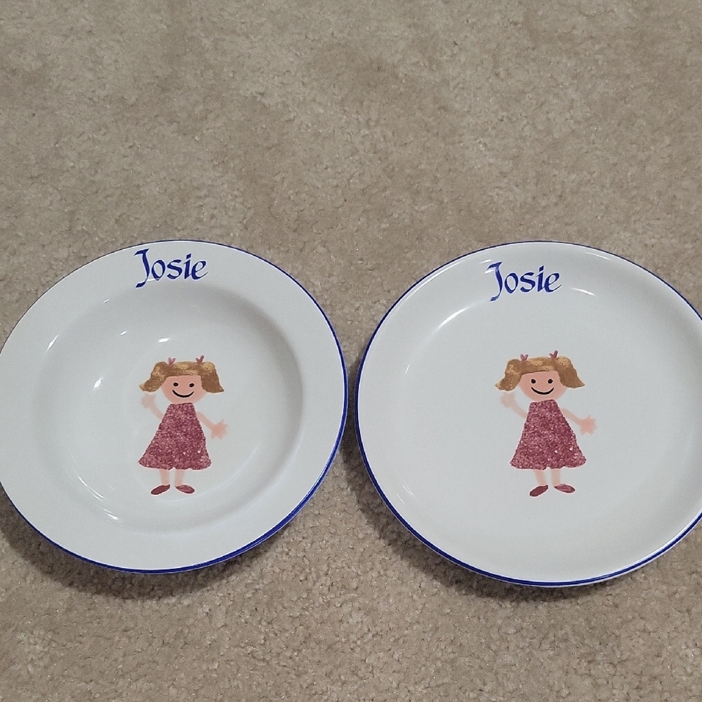 Free W Other Purchase! Josie Kids' Plate Set with Girl Design